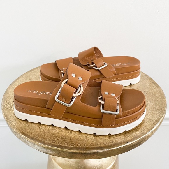 J/SLIDES Shoes - J/Slides Baha Buckled Platform Sandals